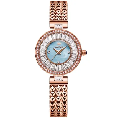 OLEVS 9959 Women's Watch Waterproof Rose Gold Stainless Steel Strap Elegant Luxury Brand Diamond Quartz Women Watch
